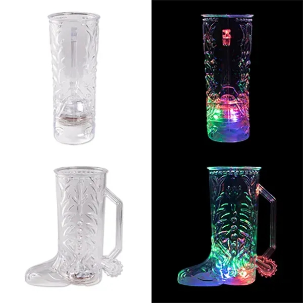 20oz 3 Light Western Themed Plastic Cowboy Boot Mug w/Handle