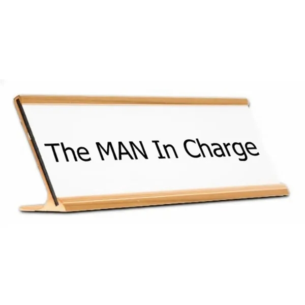 Engraved Desk Name Plate Sign, 2"H x 10"L
