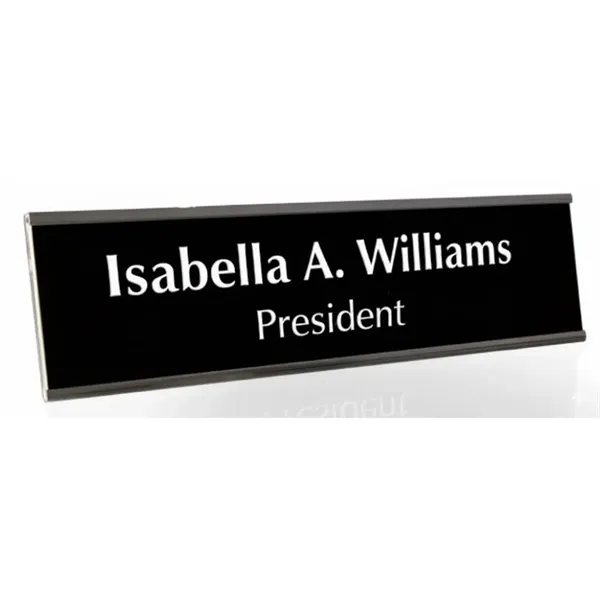 Engraved Wall or Door Name Plate Sign, 2"H x 10"L