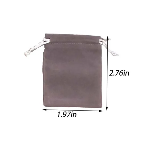 Velvet drawstring jewelry bag small pouch for wedding - Velvet drawstring jewelry bag small pouch for wedding - Image 1 of 4