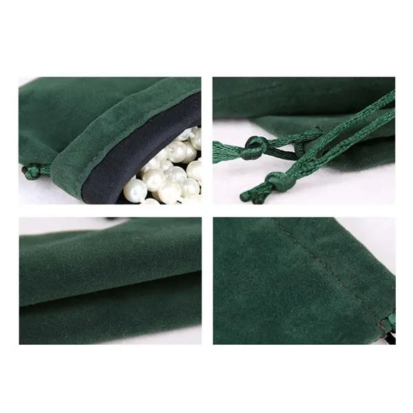 Velvet drawstring jewelry bag small pouch for wedding - Velvet drawstring jewelry bag small pouch for wedding - Image 3 of 4