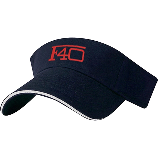 Brushed Cotton Twill Sandwich Visor - Brushed Cotton Twill Sandwich Visor - Image 0 of 5