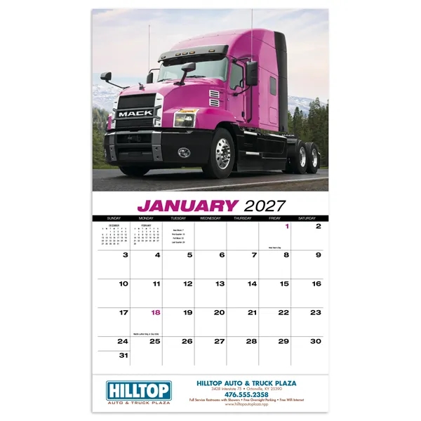 Products 18-Wheeler Wall Appointment Calendar - Stapled - Products 18-Wheeler Wall Appointment Calendar - Stapled - Image 10 of 31