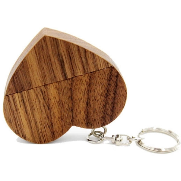 Heart Shape Wooden USB Flash Drive - Heart Shape Wooden USB Flash Drive - Image 1 of 2