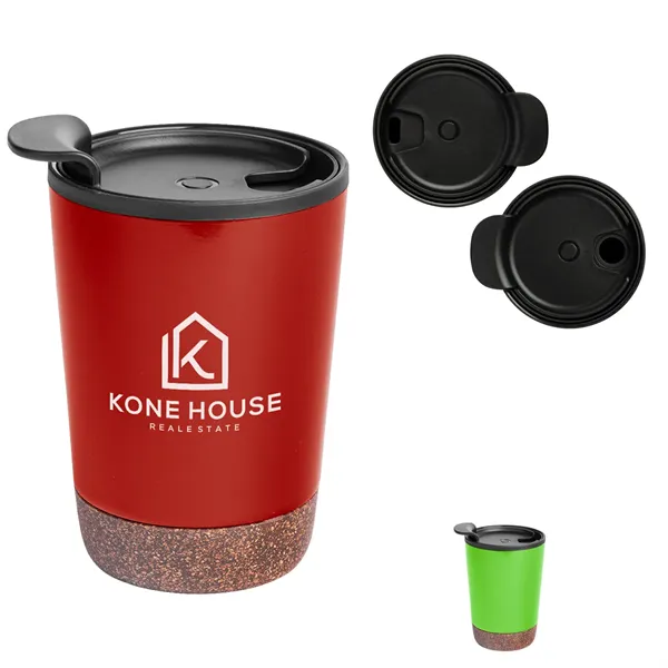 10Oz. Stainless Steel Zoe Tumbler With Cork Base - 10Oz. Stainless Steel Zoe Tumbler With Cork Base - Image 0 of 4