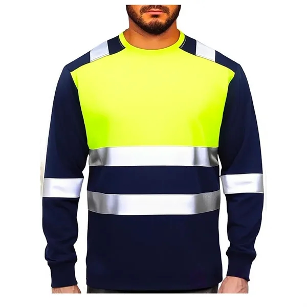 Custom Safety Shirts Long Sleeve Class 3 High Visibility - Custom Safety Shirts Long Sleeve Class 3 High Visibility - Image 3 of 3