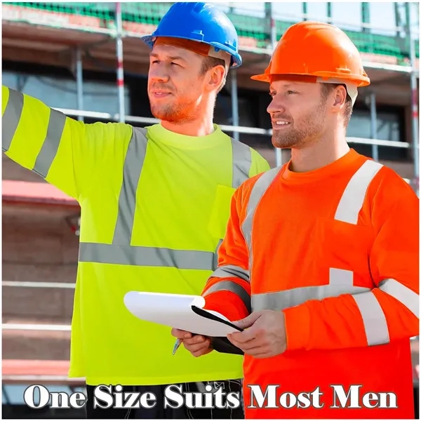 Long Sleeve Safety Shirt High Visibility Reflective - Long Sleeve Safety Shirt High Visibility Reflective - Image 4 of 4