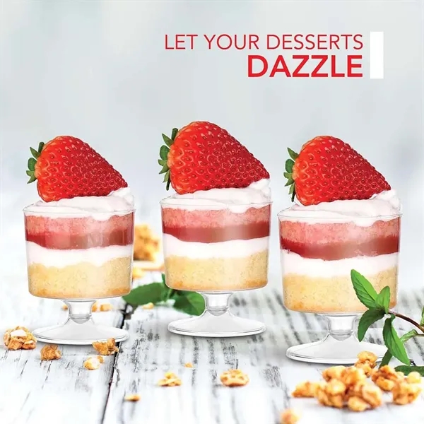 5oz clear dessert cups plastic disposable for party catering - 5oz clear dessert cups plastic disposable for party catering - Image 2 of 4