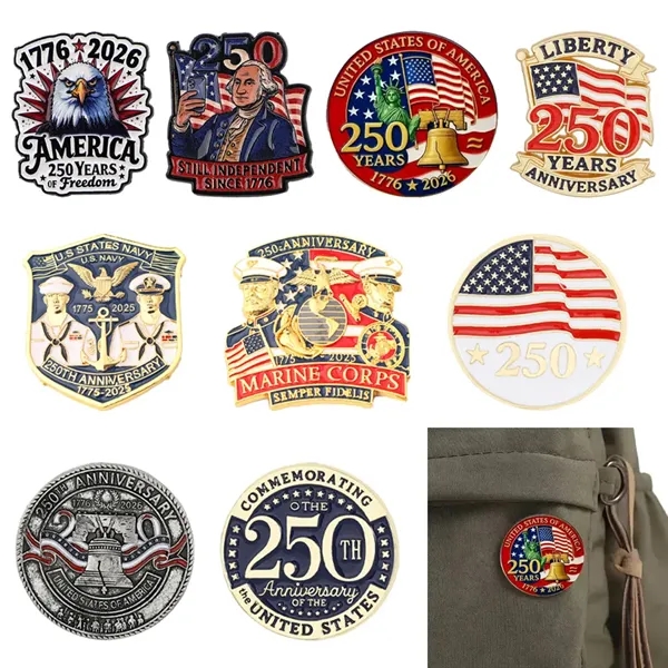 250th USA Anniversary Commemorative Lapel Pins - 250th USA Anniversary Commemorative Lapel Pins - Image 0 of 5