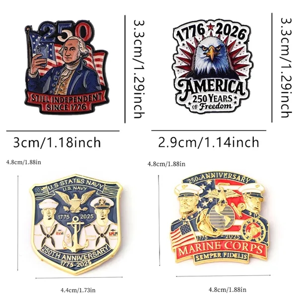 250th USA Anniversary Commemorative Lapel Pins - 250th USA Anniversary Commemorative Lapel Pins - Image 2 of 5