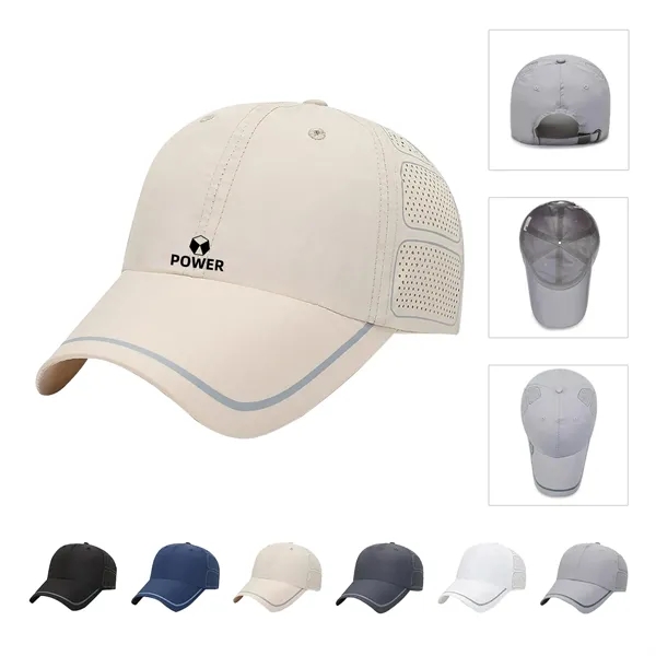 Sun Protection Lightweight Perforated Breathable Golf Cap - Sun Protection Lightweight Perforated Breathable Golf Cap - Image 0 of 9