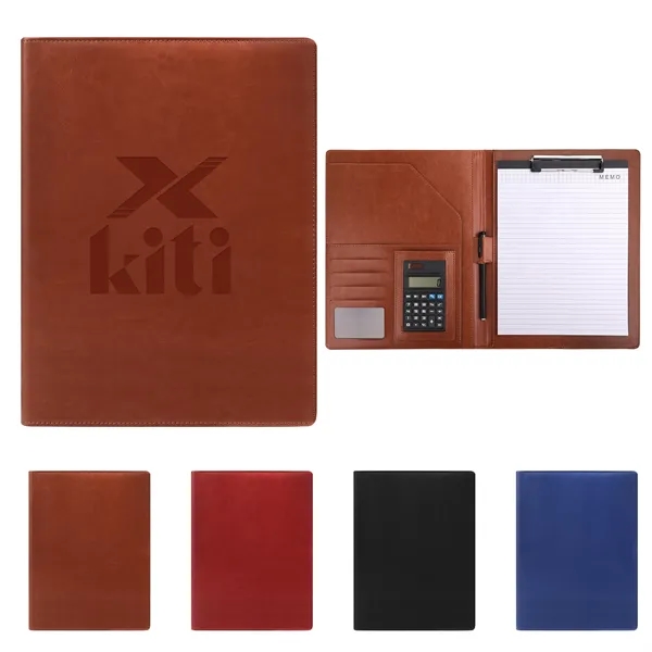 A4 PU Leather Business Padfolio With Calculator&Pen