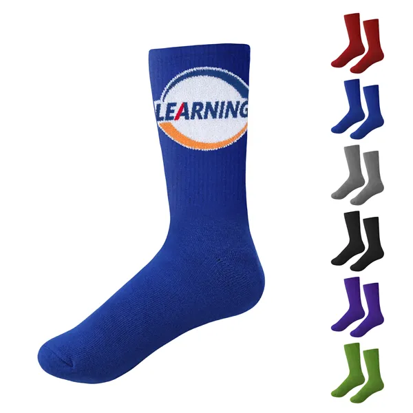 Unisex Knitted Athletic Socks W/ Jacquard Custom Logo