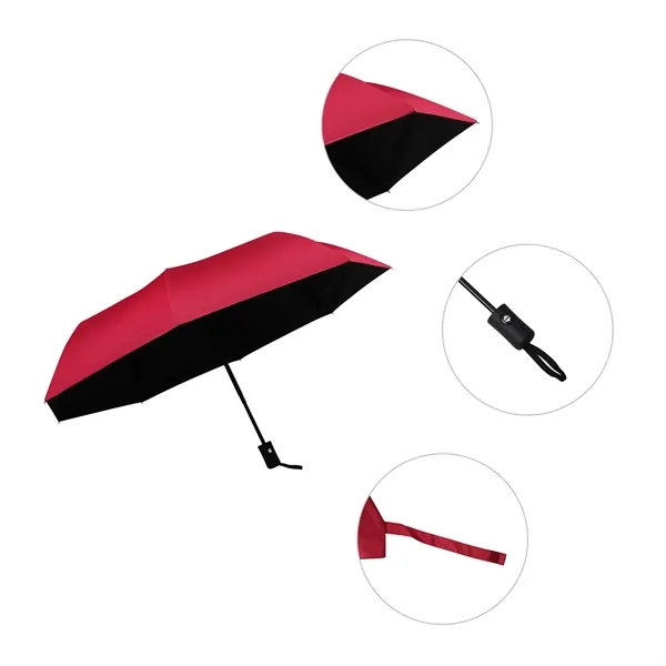 43.3" Arc Automatic Travel Folding Umbrella W/ UV Protection - 43.3" Arc Automatic Travel Folding Umbrella W/ UV Protection - Image 3 of 4