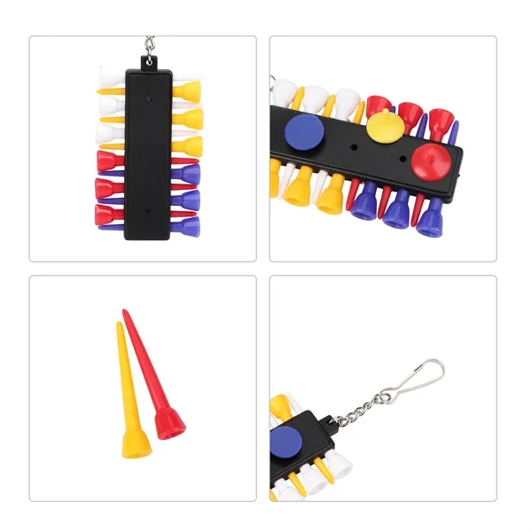 Portable Golf Ball Tee Holder Kit