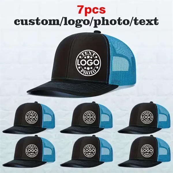7-Pack Custom Trucker Hats - 7-Pack Custom Trucker Hats - Image 0 of 1