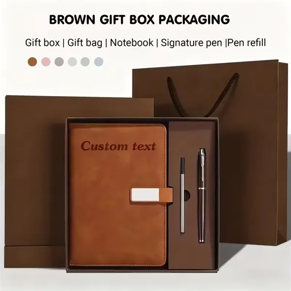 A5 Notebook Set with Imitation Leather Cover, Pen And Refill - A5 Notebook Set with Imitation Leather Cover, Pen And Refill - Image 0 of 0