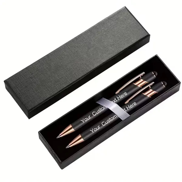 2 personalized metal ballpoint pens - 2 personalized metal ballpoint pens - Image 0 of 3