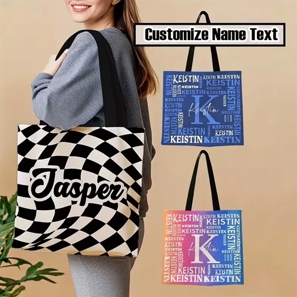 Custom Tote Bag Featuring Your Name - Custom Tote Bag Featuring Your Name - Image 1 of 2