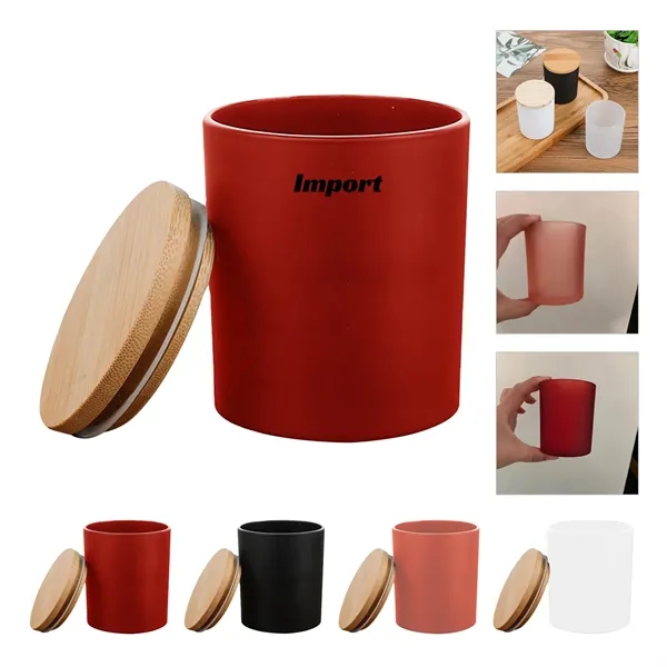 Candle Glass Jars with Bamboo Lids