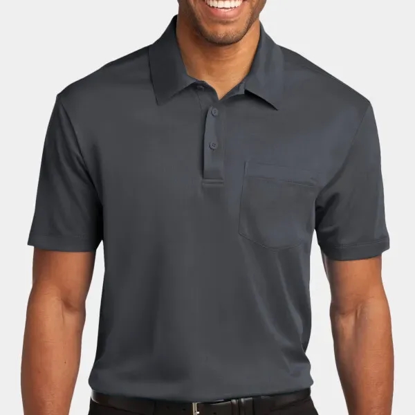 Port Authority Silk Touch Performance Pocket Polo - Port Authority Silk Touch Performance Pocket Polo - Image 11 of 11