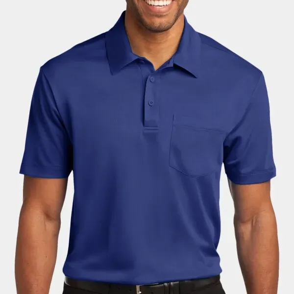 Port Authority Silk Touch Performance Pocket Polo - Port Authority Silk Touch Performance Pocket Polo - Image 10 of 11