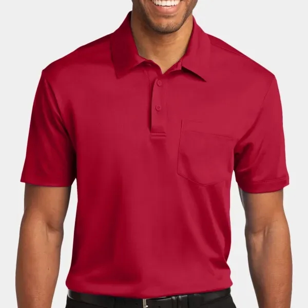Port Authority Silk Touch Performance Pocket Polo - Port Authority Silk Touch Performance Pocket Polo - Image 9 of 11