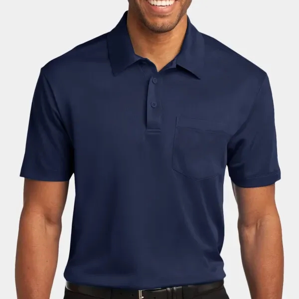 Port Authority Silk Touch Performance Pocket Polo - Port Authority Silk Touch Performance Pocket Polo - Image 8 of 11