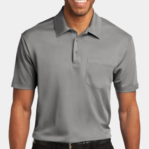 Port Authority Silk Touch Performance Pocket Polo - Port Authority Silk Touch Performance Pocket Polo - Image 7 of 11
