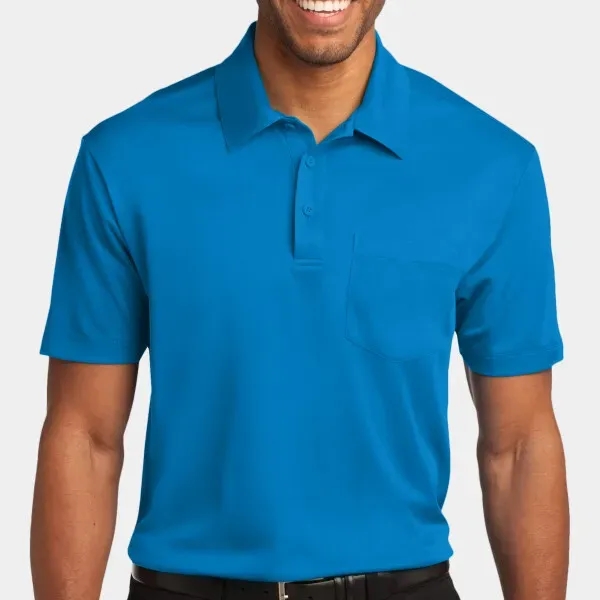 Port Authority Silk Touch Performance Pocket Polo - Port Authority Silk Touch Performance Pocket Polo - Image 5 of 11
