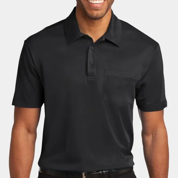 Port Authority Silk Touch Performance Pocket Polo - Port Authority Silk Touch Performance Pocket Polo - Image 1 of 11