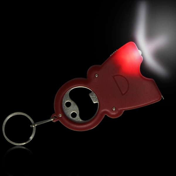 Smile Keychain Bottle Opener, Flashlight And Tape Measure - Smile Keychain Bottle Opener, Flashlight And Tape Measure - Image 1 of 3