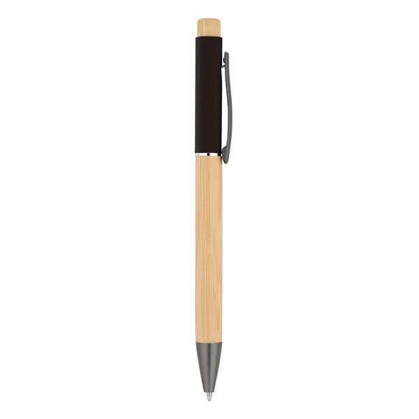 Bamboo Barrel with Gunmetal Clip Pen - Bamboo Barrel with Gunmetal Clip Pen - Image 2 of 11