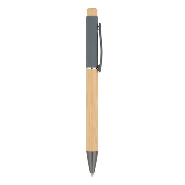 Bamboo Barrel with Gunmetal Clip Pen - Bamboo Barrel with Gunmetal Clip Pen - Image 7 of 11