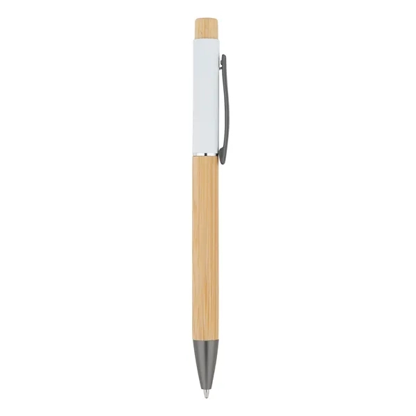 Bamboo Barrel with Gunmetal Clip Pen - Bamboo Barrel with Gunmetal Clip Pen - Image 10 of 11