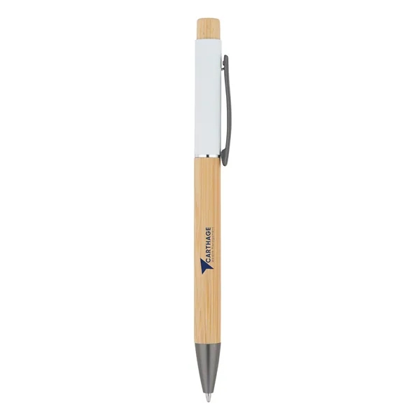 Bamboo Barrel with Gunmetal Clip Pen - Bamboo Barrel with Gunmetal Clip Pen - Image 11 of 11
