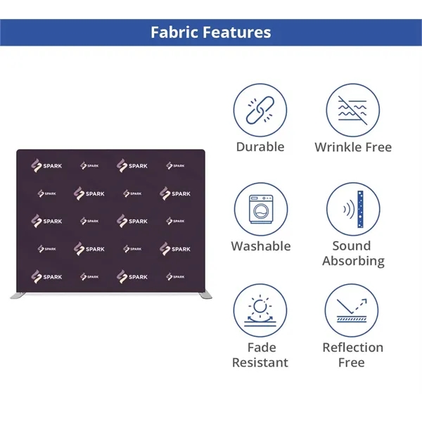 Step and Repeat Straight Pillow Case Backdrop (10ft x 8ft) - Step and Repeat Straight Pillow Case Backdrop (10ft x 8ft) - Image 2 of 13