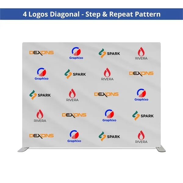 Step and Repeat Straight Pillow Case Backdrop (10ft x 8ft) - Step and Repeat Straight Pillow Case Backdrop (10ft x 8ft) - Image 8 of 13