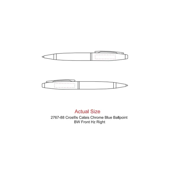 Cross® Calais Chrome Blue Ballpoint - Cross® Calais Chrome Blue Ballpoint - Image 1 of 3