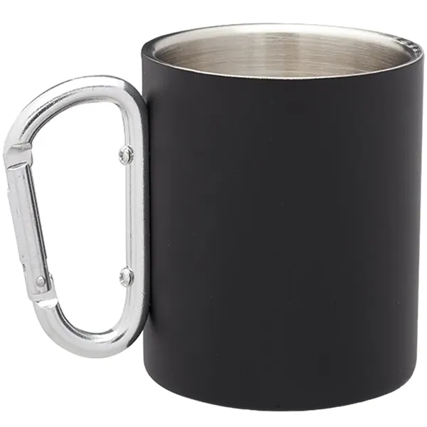 10 oz. Carabiner Handle Stainless Steel Mug - 10 oz. Carabiner Handle Stainless Steel Mug - Image 6 of 18