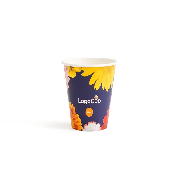 12 oz Single-Walled Branded Paper Cup - 12 oz Single-Walled Branded Paper Cup - Image 0 of 3