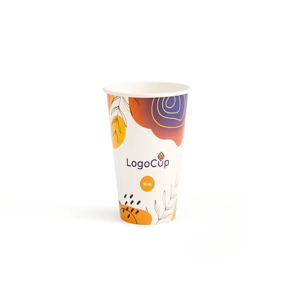 16 oz Single-Walled Branded Paper Cup - 16 oz Single-Walled Branded Paper Cup - Image 0 of 2