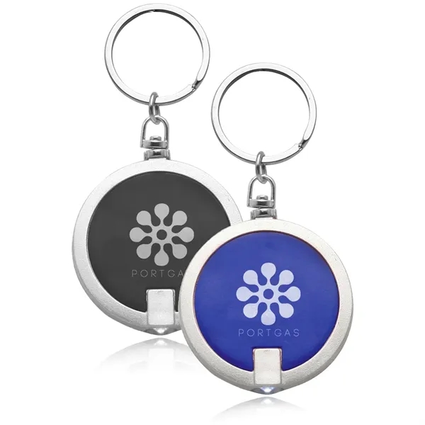 Round LED Keychain
