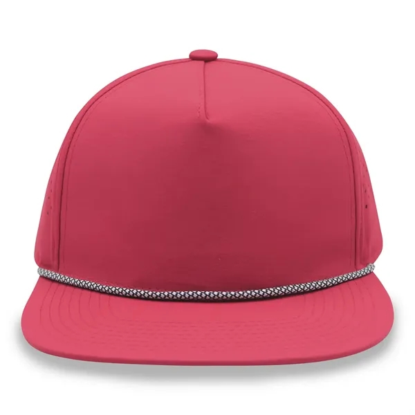 5 Panel Water Proof Nylon Hat w/Laser Cut Mesh Back - 5 Panel Water Proof Nylon Hat w/Laser Cut Mesh Back - Image 4 of 17