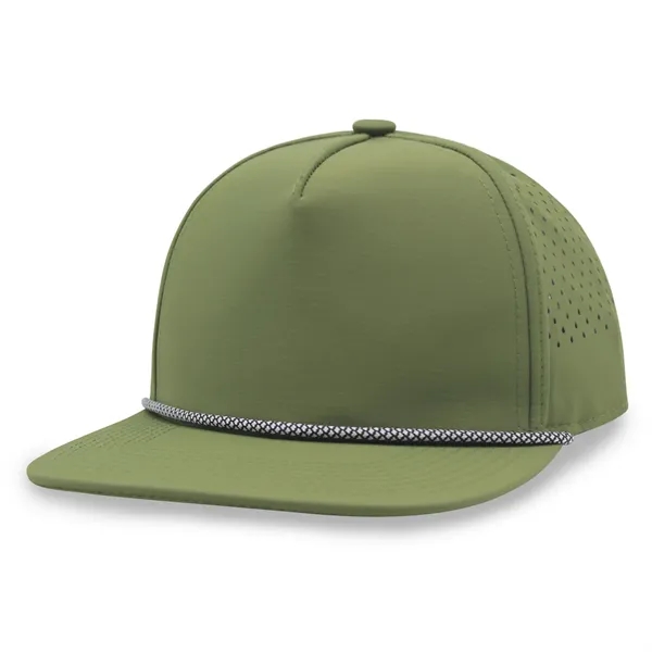 5 Panel Water Proof Nylon Hat w/Laser Cut Mesh Back - 5 Panel Water Proof Nylon Hat w/Laser Cut Mesh Back - Image 7 of 17