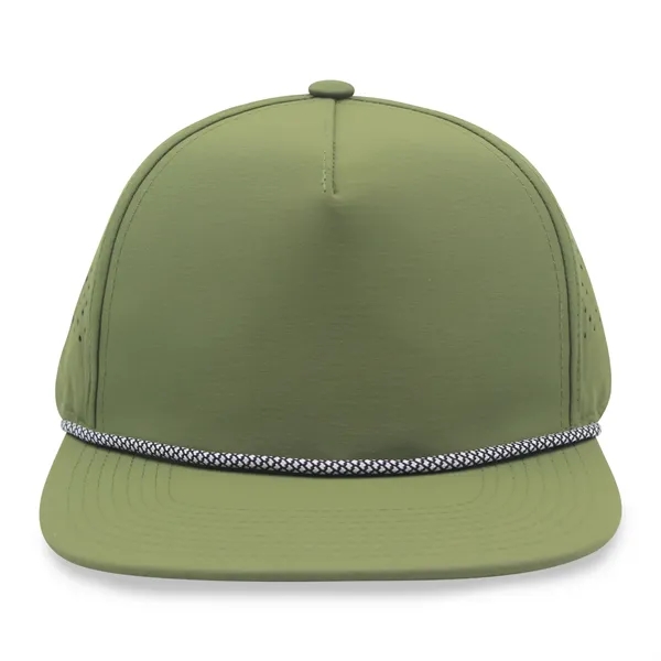5 Panel Water Proof Nylon Hat w/Laser Cut Mesh Back - 5 Panel Water Proof Nylon Hat w/Laser Cut Mesh Back - Image 8 of 17