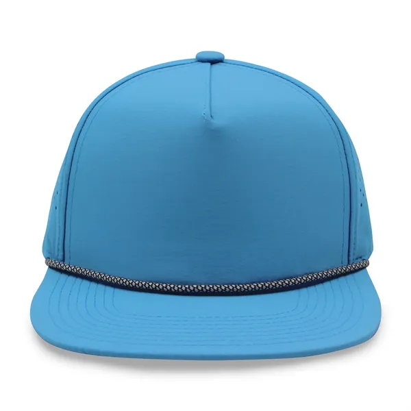 5 Panel Water Proof Nylon Hat w/Laser Cut Mesh Back - 5 Panel Water Proof Nylon Hat w/Laser Cut Mesh Back - Image 12 of 17