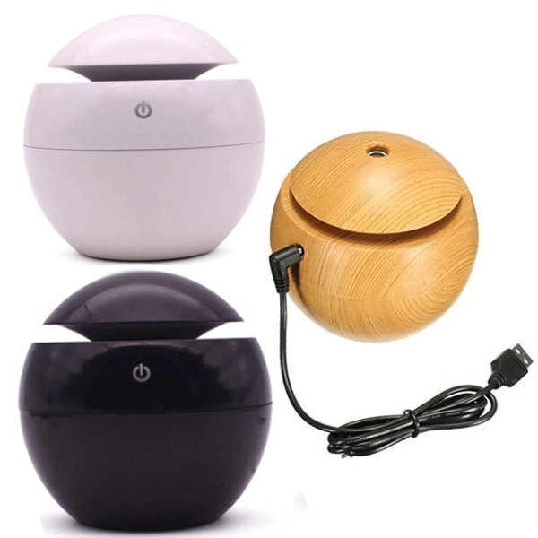 USB Wood Grain LED Lights Air Humidifier - USB Wood Grain LED Lights Air Humidifier - Image 2 of 5