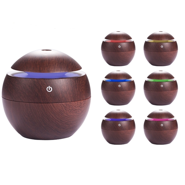 USB Wood Grain LED Lights Air Humidifier - USB Wood Grain LED Lights Air Humidifier - Image 3 of 5