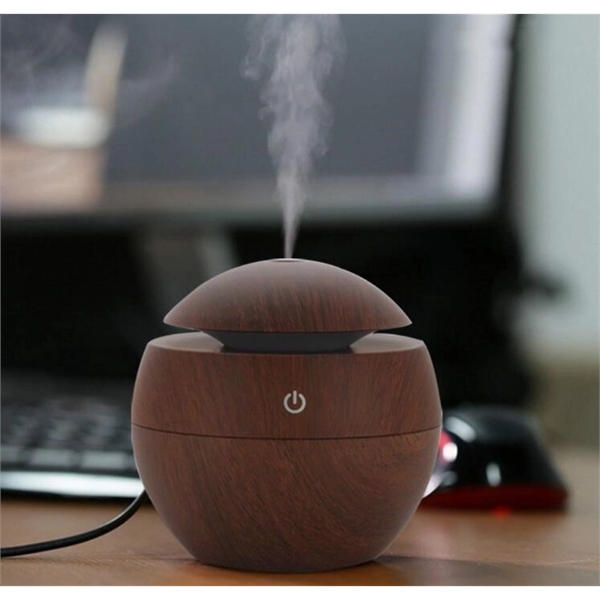 USB Wood Grain LED Lights Air Humidifier - USB Wood Grain LED Lights Air Humidifier - Image 5 of 5